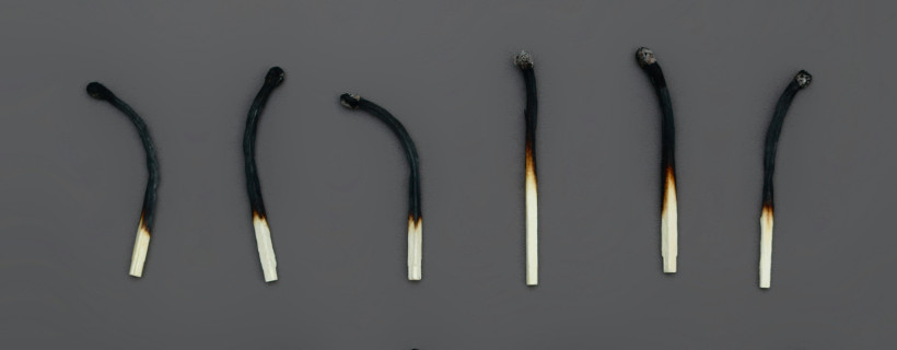 ausgebrannte Streichhölzer