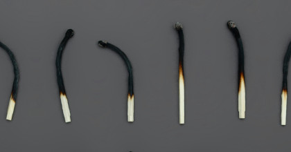 ausgebrannte Streichhölzer